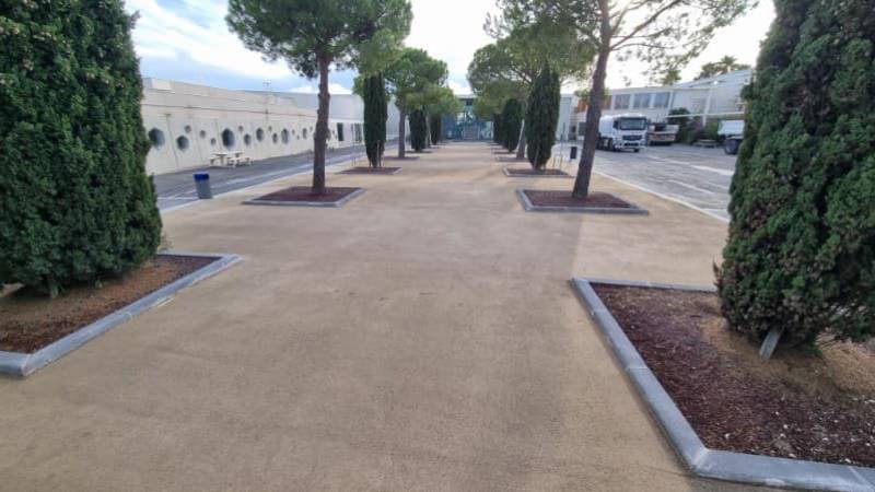 Rénovation extérieur avec pose d'un sol stabilisé pour un Lycée à Agde