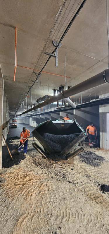 Nouveau chantier d'un enrobé à chaud à Clermont l'Hérault