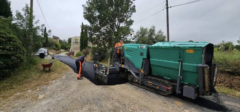 Réhabilitation des chemins ruraux à Alignan-du-Vent proche de Béziers dans l'hérault